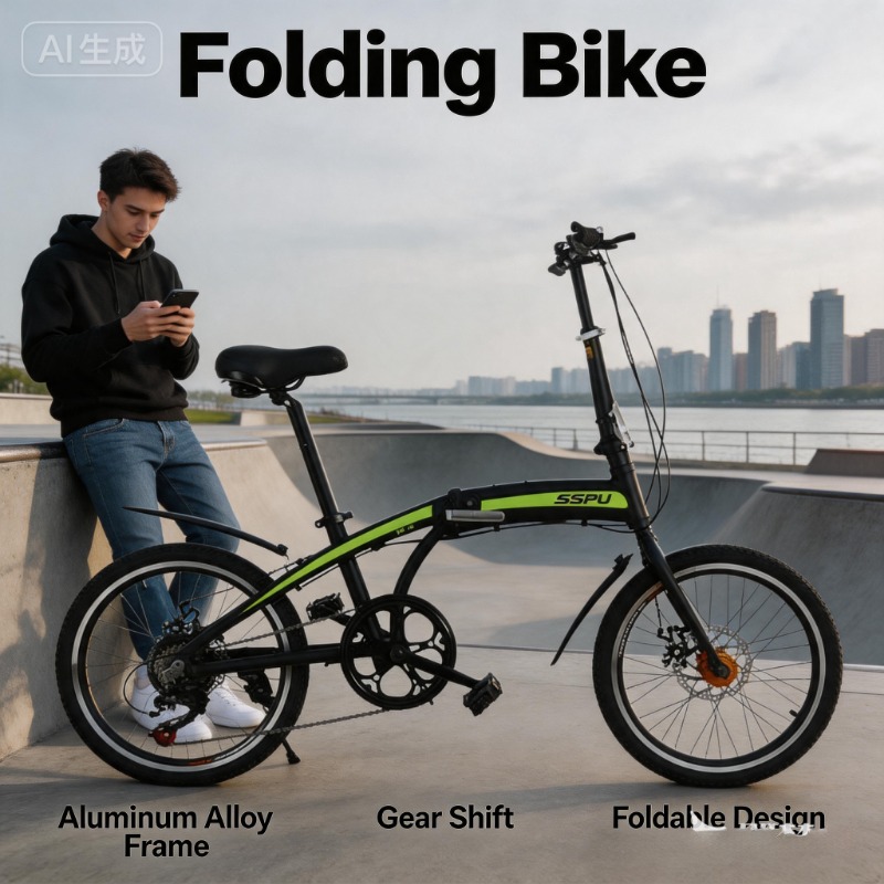 Commuting With Bike - Vélo pliant ultraléger de 20 pouces