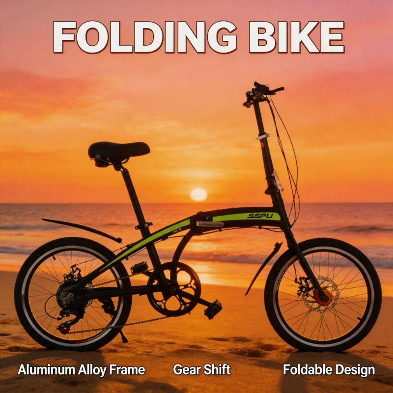 Commuting With Bike - Vélo pliant en alliage d'aluminium léger