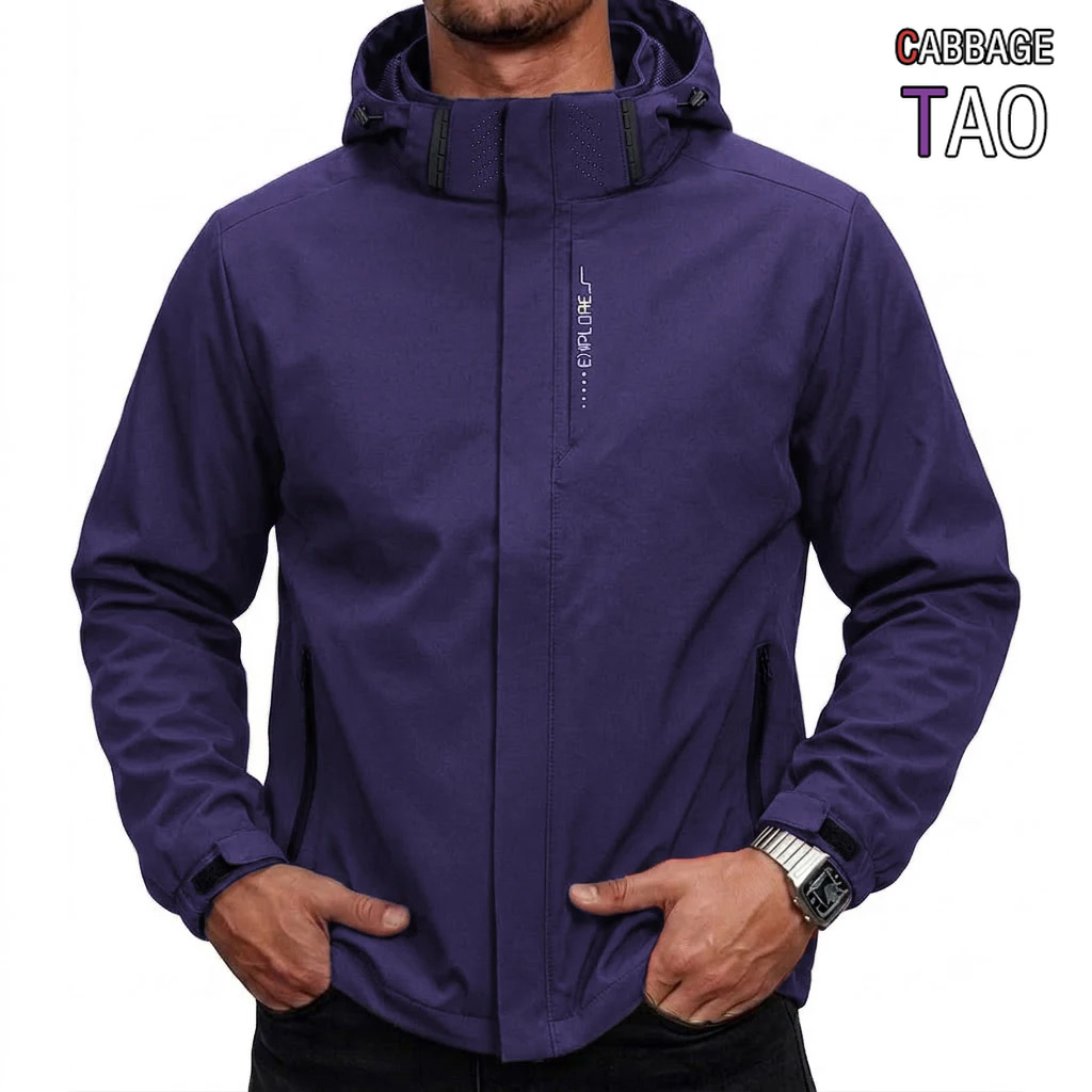 Cycling Rain Jacket Commute - Veste tactique imperméable pour homme, coupe-vent,