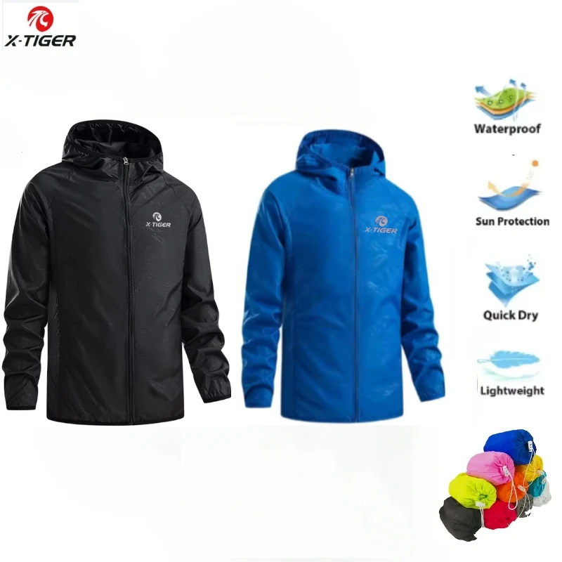Cycling Rain Jacket Commute - X-TIGER Peau Randonnée Veste Hommes Femmes