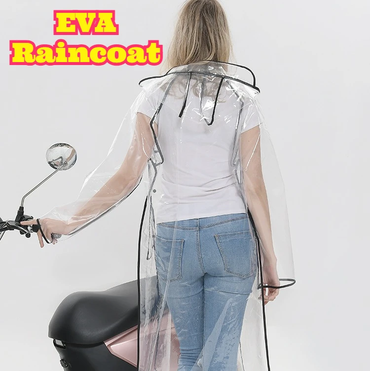 Cycling To Commute - Imperméable long transparent en EVA avec