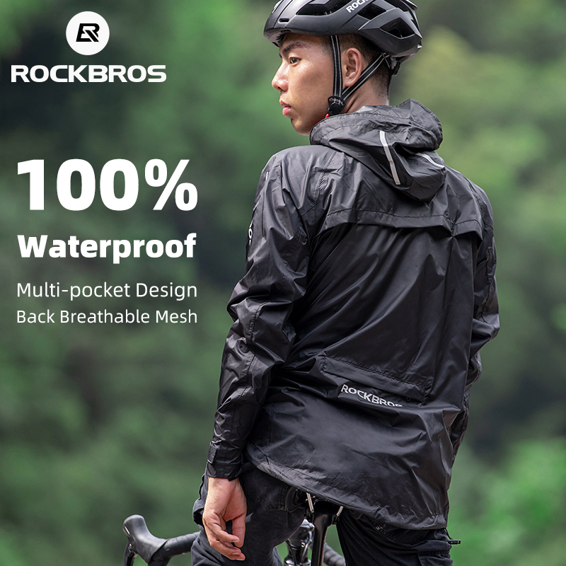 Cycling Rain Jacket Commute - ROCKBROS-Manteau de Pluie de Cyclisme Imperméable