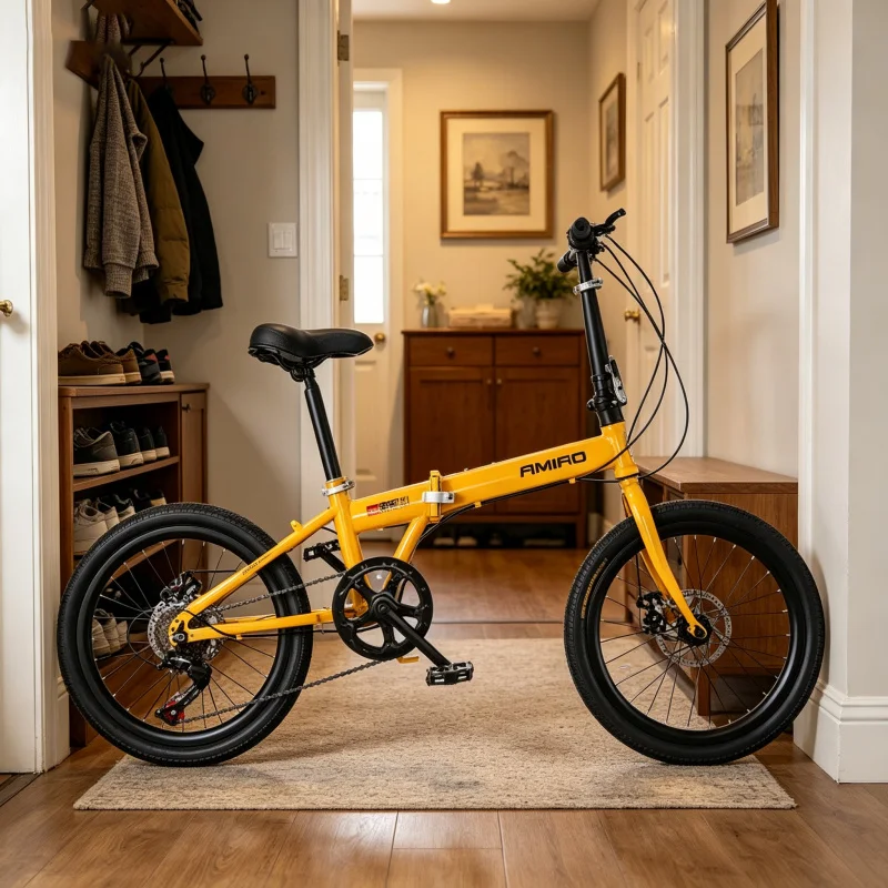 Vélo pliant à roues jaunes à r - Commuting With Bike avis et prix